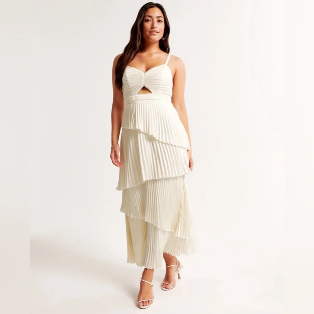 strapless open back dress Denim Pleated Skirt Set – VixenLuxxe main image 1